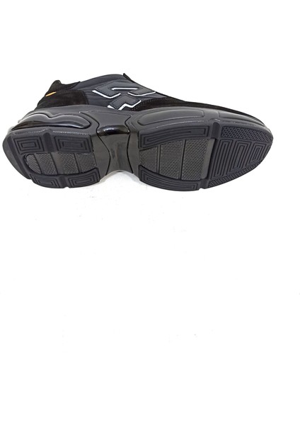 Siyah Deri Erkek Sneaker Ayakkabı indirimleri