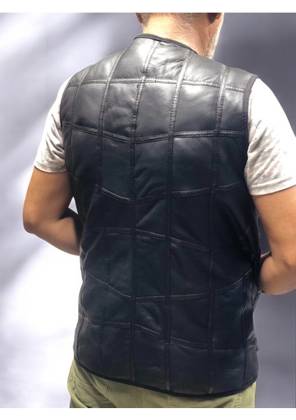 Hakiki Kuzu Derisi Iç Kısmı Gerçek Kürklü Erkek Yelek modelleri