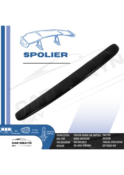 Volkswagen Transporter Siyah Boyalı Spoiler 2015-2016-2017-2018-2019-2020-2021-2022-2023 Uyumludur fiyatları