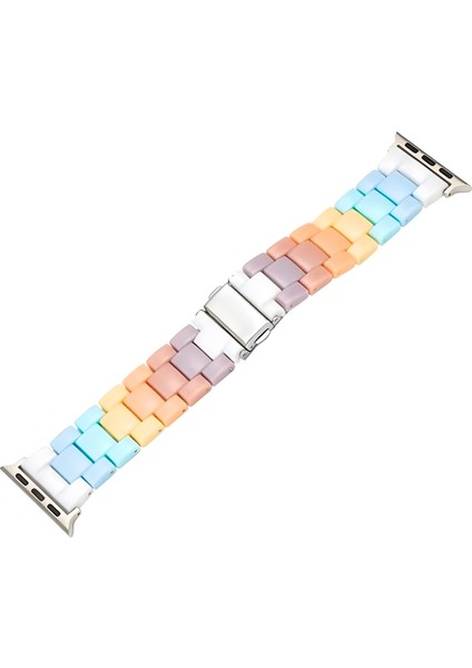 Apple Watch 10 42MM ile Uyumlu Için Renkli Baklalı Kordon Kayış - FC688