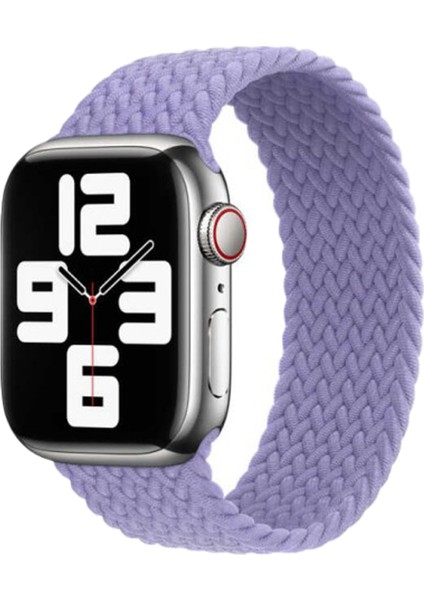 Apple Watch 10 Series 46MM ile Uyumlu Hasır Örgü Solo Loop Kordon Kayış - FC401