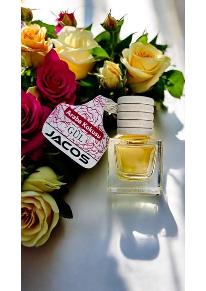 Gül Kokulu Araç Kokusu 8 ml - Oto Araç Kokusu - Ipli Asma Oto Parfümü