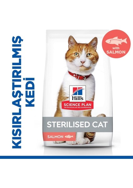 Adult Kısırlaştırılmış Kediler Için Somon Balıklı Kedi Maması 1,5 kg