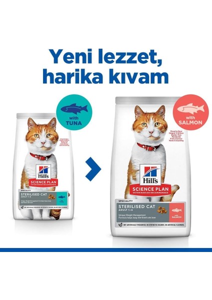 Science Plan Genç Yetişkin Kısır Kedi Maması Somon Balıklı 1,5 kg