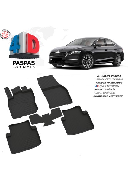 Skoda Octavia 4d Havuzlu Paspas 2020 Model ve Sonrası
