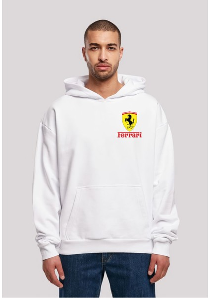 Ferrari Enzo Beyaz 3 Ip Kalın Kumaş Unisex Sweatshirt Hoodie