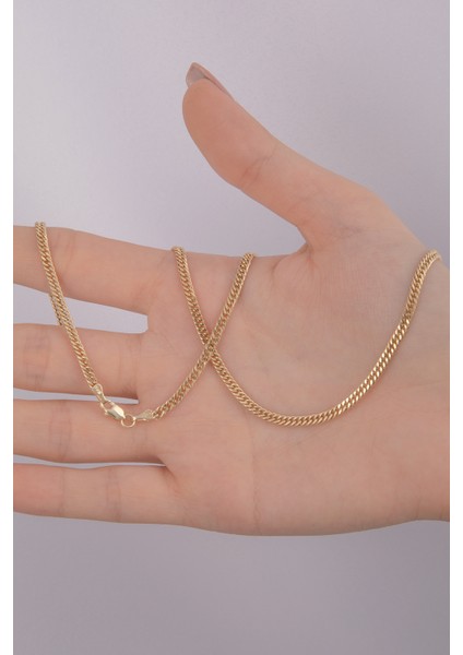 14 Ayar Altın Ince Sıkı Gurmet Zincir 2.90 mm 50 cm