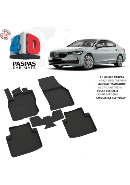 Skoda Superb 4d Havuzlu Paspas 2024 Model ve Sonrası