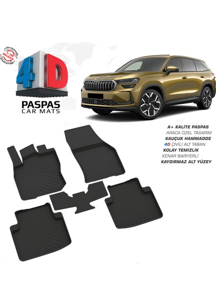Skoda Kodiaq 4d Havuzlu Paspas 2024 Model ve Sonrası