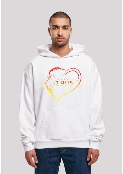 Aslan Yelesi Sarı Kırmızı Taraftar Sweatshirt Unisex Oversize Hoodie