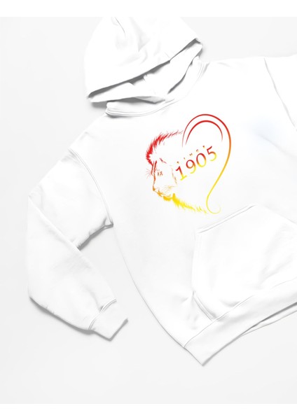Aslan Yelesi Sarı Kırmızı Taraftar Sweatshirt Unisex Oversize Hoodie