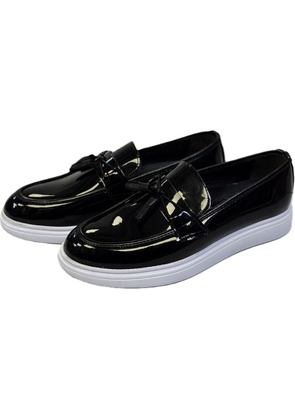 Kalın Taban Parlak Çocuk Ipsiz Takım Elbise Günlük Erkek Ayakkabısı