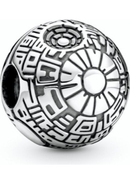 Star Wars Death Star Klips Charm 925 Ayar Gümüş
