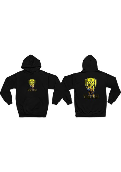 Ankaragücü Benekli Sırtlan Özel Tasarım Ön Baskılı 3 Ip Kalın Kışlık Unisex Oversize Sweatsirt