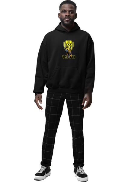 Ankaragücü Benekli Sırtlan Özel Tasarım Ön Baskılı 3 Ip Kalın Kışlık Unisex Oversize Sweatsirt