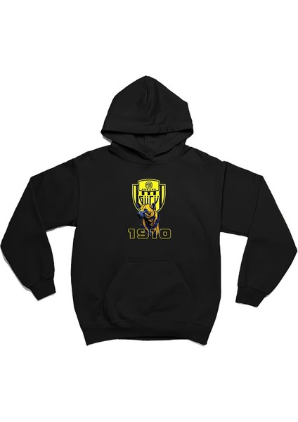 Ankaragücü Benekli Sırtlan Özel Tasarım Ön Baskılı 3 Ip Kalın Kışlık Unisex Oversize Sweatsirt
