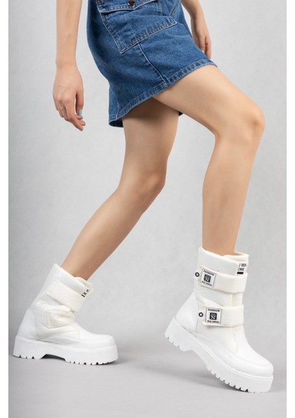 Miah Beyaz Rugan Kar Bot indirimleri