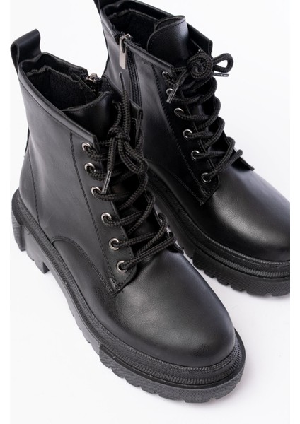 Siyah Bağcıklı Fermuarlı Günlük Kadın Bot fırsatları