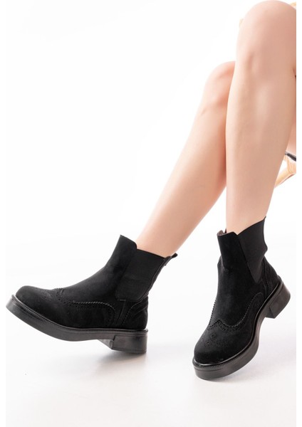 Siyah Süet Lastikli Günlük Kadın Bot fiyatları