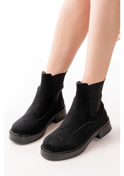 Siyah Süet Lastikli Günlük Kadın Bot modelleri