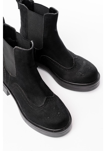 Siyah Süet Lastikli Günlük Kadın Bot indirimleri