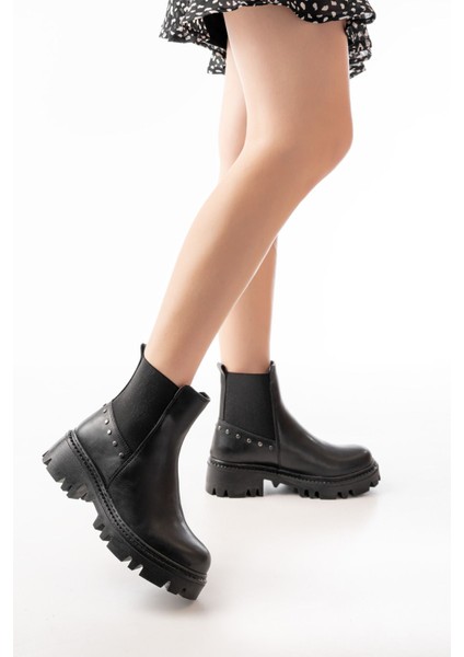 Siyah Lastikli Günlük Kadın Bot fiyatları