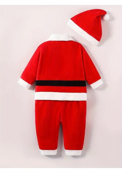 Noel Baba Kostümü - Polarlı Noel Baba Tulumu - Noel Cosplay - Christmas Noel Çocuk Tulum fiyatları