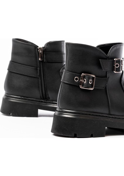 Siyah Toka Aksesuarlı Fermuarlı Günlük Kadın Bot fırsatları