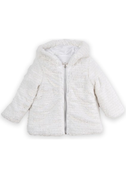 Kız Çocuk Kapşonlu Dışı Peluş Ceket