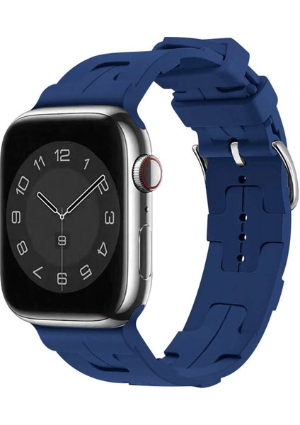 Apple Watch 10 Series 46MM ile Uyumlu Hermes Silikon Kordon Kayış - FC379