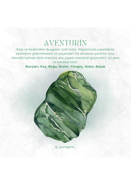 Aventurin Doğal Taş Kolye Damla Model Gümüş Kaplama fırsatları