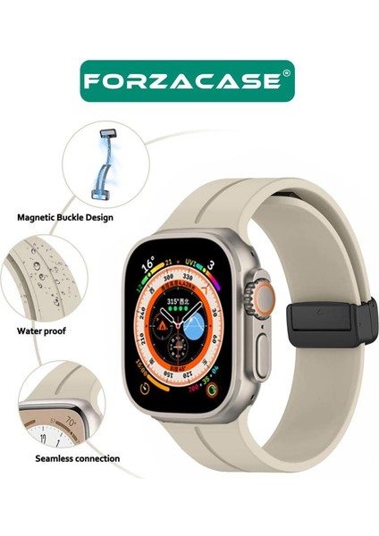 Apple Watch 10 Series 46MM ile Uyumlu Manyetik Tokalı Silikon Kordon Kayış - FC272 modelleri