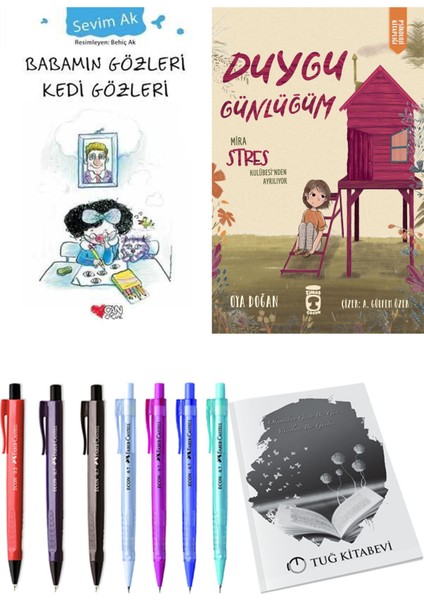 Duygu Günlüğüm Mira Stres Kulübesi'nden Ayrılıyor ve Babamın Gözleri Kedi Gözleri 2'li Set + Hediyeli