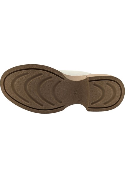 Alize Kadın Deri Fermuarlı Kısa Bot - Alize - Bej - 40 indirimleri