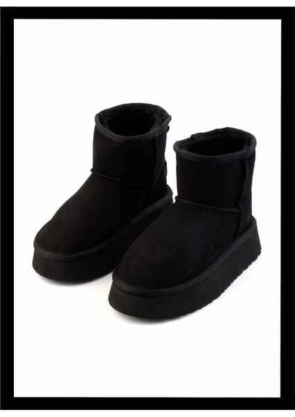 Siyah Süet Kadın Bot & Bootie K02665703502