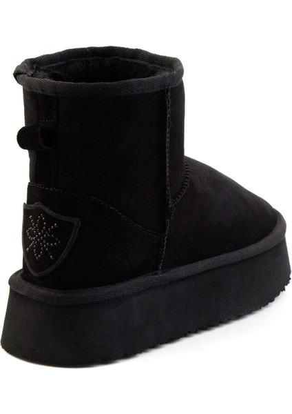 Siyah Süet Kadın Bot & Bootie K02665703502 fırsatları