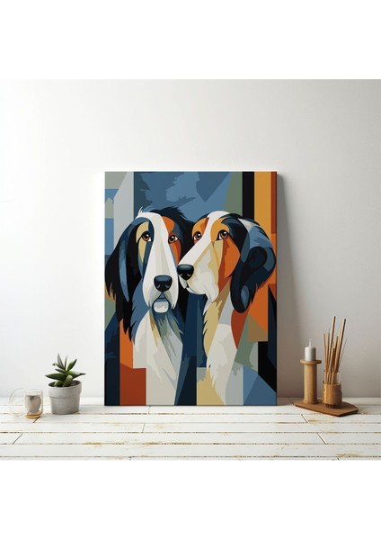 Sayılarla Boyama Seti Numaralı Tuvale Gerili Fırça Boya Dahil Tam Set 40X50CM | Sanat Köpeği