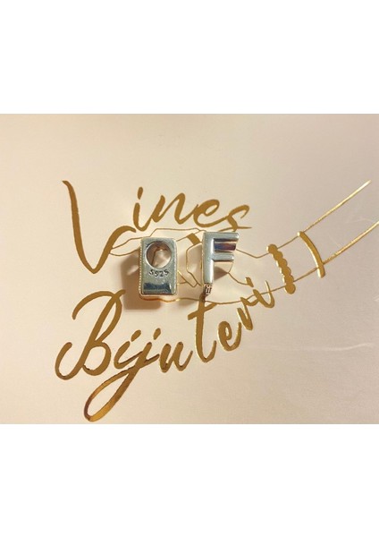 F Harf Charm 925 Ayar Gümüş