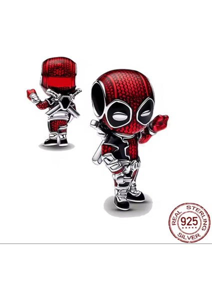 Marvel Komik Kahraman Deadpool Charm