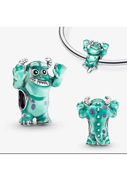 Disney Pixar Sulley Charm 925 Ayar Gümüş