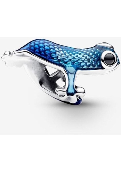 Kertenkele Metalik Mavi Geko Tılsımı Charm