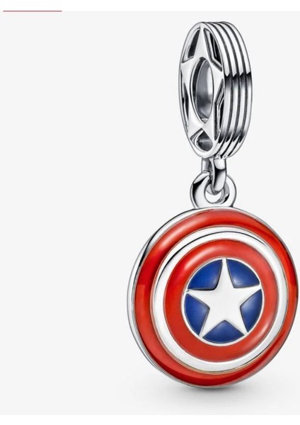 Marvel The Avengers Captain America Shield Sallantılı Charm