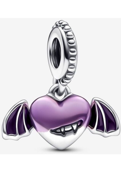 Vampir Kanatlı Kalp Sallantılı Charm