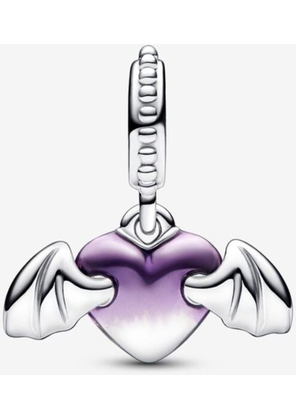 Vampir Kanatlı Kalp Sallantılı Charm