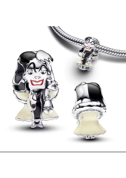 Gümüş Disney ''kötüler'' Cruella De Vil'' Charmı
