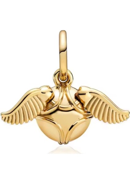 Harry Potter Golden Snitch Hareketli Kanatlar Charm 925 Ayar Gümüş