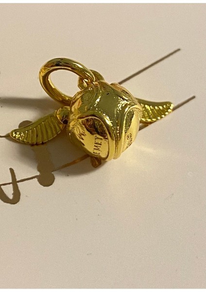 Harry Potter Golden Snitch Hareketli Kanatlar Charm 925 Ayar Gümüş