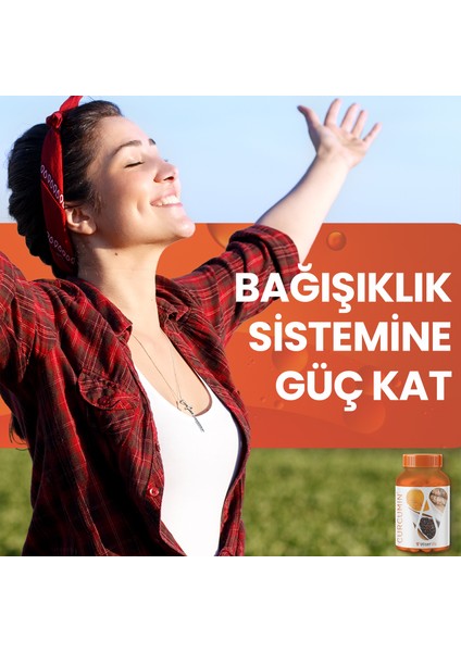 Curcumin Kurkumin ve Karabiber Ekstresi İçeren Takviye Edici Gıda 30 Kapsül