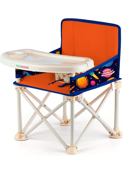 Plus 0-4 Yaş Portatif Katlanır Yükseltici Mama Sandalyesi Bebek Çocuk Kamp Sandalyesi