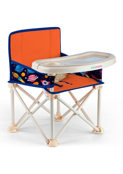 Plus 0-4 Yaş Portatif Katlanır Yükseltici Mama Sandalyesi Bebek Çocuk Kamp Sandalyesi